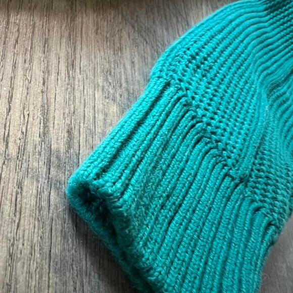 Vintage Eddie Bauer Ribbed Cotton Sweater • Teal V-Neck • XL • Outdoor - Picture 4 of 8